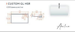 Раковина из искусственного акрилового камня CUSTOM GL HSR